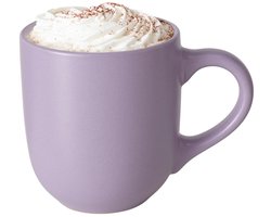 Boltze Koffiemokken Paris - 1x stuks - Keramiek - pastel lila paars - 300 ml - 8 x 10 cm