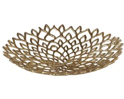 Boltze - Schaal - Bowl - Spiro - Aluminium - Goud - 36x7cm
