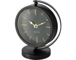 Boltze - Tafelklok - Balia- Zwart - Goud - Metaal - 20x16x10cm