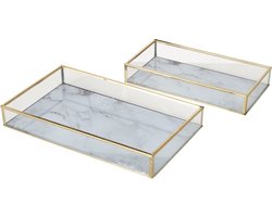 Boltze - tray - set Franziska RVS - goudkleurig