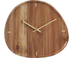 Boltze - Wandklok - Klok - Hout - 30x35cm - Organische vorm
