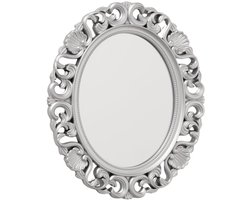 Boltze wandspiegel Sabrina - zilver - ovaal - vintage - klassiek - H37cm - Barok
