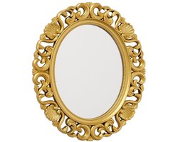 Boltze - Wandspiegel - Spiegel - Sabrina - goud - ovaal - vintage - klassiek - H37cm - Barok