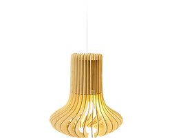 Bomerango Octopus L houten hanglamp large - met koordset wit - Ø 49 cm