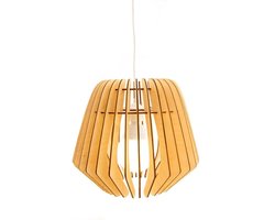 Bomerango Original M houten hanglamp medium - met koordset wit - Ø 37 cm
