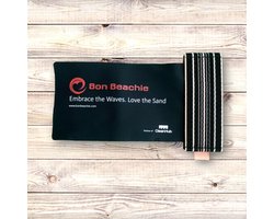 Bon Beachie - Wristband Phone Pouch - 100% waterdicht oprolbaar telefoonhoesje - Voor alle telefoons met schermen tot 7.1" - Ook voor ID en betaalpassen - Oprolbaar tot armband - Dry Bag - Compact - Ideaal voor alle buitensporten - Zwart