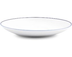 BonBistro Schotel 14,5cm blue rim Basic White (Set van 6)