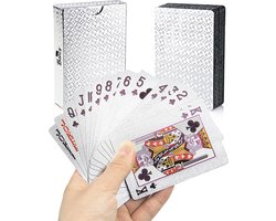 Boncy® Luxe Speelkaarten - Zilver Kaartspel - 100% Plastic & Waterdicht Kaarten - Spelkaarten Pokerkaarten - Playing Cards voor Poker of Drankspel Volwassenen