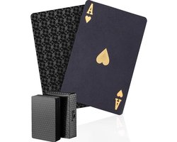 Boncy® Luxe Speelkaarten - Zwart Kaartspel - 100% Plastic & Waterdicht Kaarten - Spelkaarten Pokerkaarten - Playing Cards voor Poker of Drankspel Volwassenen