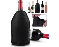 Boncy® Luxe Wijnkoeler Sleeve Zwart - Wijn Koeler - Wijnkoelers - Champagnekoeler