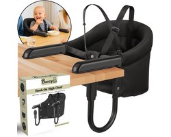 Boncy® Premium Kinderstoel - Inklapbare Eetstoel Baby Voor Aan Tafel - Inklapbaar Kinderstoeltje voor Peuter - Opvouwbare Babystoel Stoel Zitten Thuis - Peuterstoel Kinderstoelen Meegroeistoel Kinder Stoeltje - Tafelhangstoel Zitstoel High Chair Eten