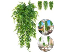Boncy® Premium Kunstplant - 2 Stuks - Hangplant Groen Kunstplanten - Nep planten voor Binnen en Buiten - Kamer Decoratie - Nepplanten Kunst plant - Kunstbloemen
