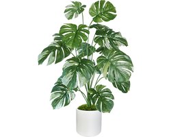 Boncy® Premium Kunstplant in pot - 120 cm Monstera Kunst plant - Nep planten voor Binnen en Buiten - Kamer Decoratie - Nepplanten Kunstplanten Boompje - Kunstbloemen