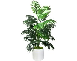 Boncy® Premium Kunstplant in pot - 120 cm Palmboom Kunst plant - Nep planten voor Binnen en Buiten - Kamer Decoratie - Nepplanten Kunstplanten Boompje - Kunstbloemen