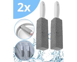 Boncy® Puimsteen voor wc - 2 Stuks WC-borstel Set - Schoonmaak Toilet - Wit Poetssteen met handvat - Cleaningblock Cleaning block - Urinesteen verwijderaar voor urinoir