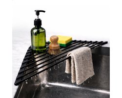 Boncy® Vaatdoekhouder RVS - Aanrecht Organiser - Gootsteen Organizer - Spons & Vaatdoek houder - Sponshouder Rek - Gootsteenorganisers Aanrechtorganizer Aanrechtbakje
