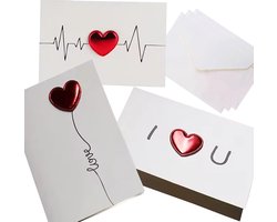 Boncy® Verjaardagskaarten met envelop 3 Pack - Liefde Wenskaarten Verjaardag - Happy Birthday kaarten - kinderen - cadeau - verjaardagskaart