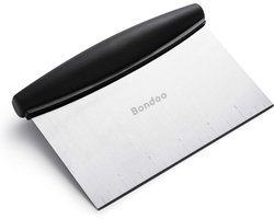 Bondoo - Deegschraper - Ergonomisch Deegsteker RVS - Pizza mes - Groentesnijder - Zilver