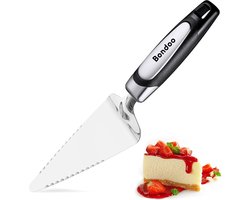 Bondoo Taartschep - Ergonomisch handvat - taartsnijder - taartmes - taartscheppen - taart schep - taartschep zwart - taart snijder - taartschep en taartsnijder - RVS - Zwart
