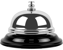Bondoo Verchroomde Tafelbel - School Bel - Balie Bel - Hotel Bel - Receptiebel - RVS