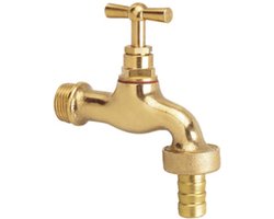 BONFIX 98200 Sanitaire tapkraan 1/2" gepolijst messing+ kruk+ wartel