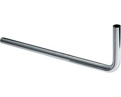 BONFIX verchroomd metalen vloerbuis Ø 32mm met 90° bocht voor fontein-afvoer | CHROOM