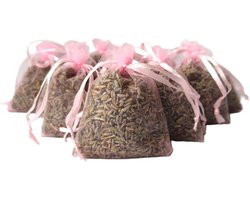 Bonheur de Provence® - Lavendel geurzakjes - Biologische lavendel uit de Provence - 10 zakjes à 6 gram roze - geurzakjes kledingkast