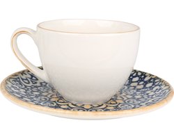 Bonna Alhambra - Thee kopjes & schotel - 230 cc - Porselein - set van 6