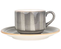 Bonna Aura Space - Thee kopjes & schotel - 210 cc - Porselein - set van 6
