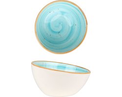 Bonna Kommetje - Aqua - Porselein - 16 cm (350cc) - set van 6