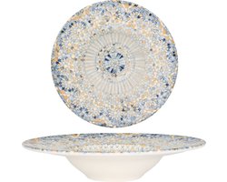 Bonna Pastabord - Luca Mosaic - Porselein - 28 cm (400cc) - set van 2