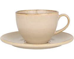Bonna Sand Hygge - Thee kopjes & schotel - 230 cc - Porselein - set van 6
