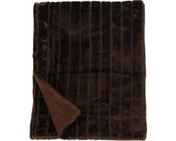 Bontplaid XL - Sabel Bruin - 150x200 cm - Plaid - Woondeken