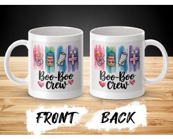 Boo Boo Crew Beker, Verpleegkundige Mug, Medisch Personeel Cadeau, Zorgverlener Waardering, Bedankt Cadeau, Grappige Beker, Nieuwe baan