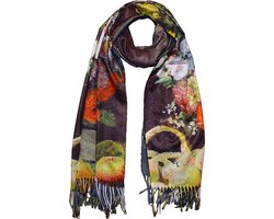 Boodz Langwerpige Sjaal Stilleven met Bloemen en Fruit | Claude Monet | Schilderij