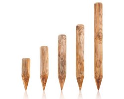 BooGardi gepunte houten palissades in 39 maten, diameter 8 cm, lengte: 60 cm, geïmpregneerde boompalen, ronde houten palen, tuinpalissade voor border- of gazonrand
