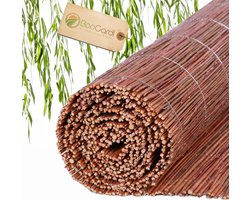 BooGardi wilgenmat - 120 cm X 500 cm - privacyscherm van wilgentenen - voor tuin, balkon en terras - balkon privacyscherm - natuurlijk privacyscherm