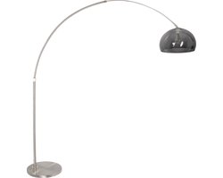 Booglamp | 38 cm | Sparkled Light | E27 | grijs smoke staal zilver | kunststof metaal | moderne decoratieve functionele verlichting