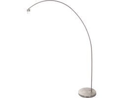 Booglamp Solva 3410ST - Vloerlamp van staal met E27 fitting, hoogte 185 cm, kantelbaar en tijdloos design - Mexlite