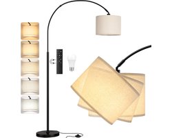 Booglampen Staand Voerlamp - Vloerlampen Woonkamer - Zwart en wit