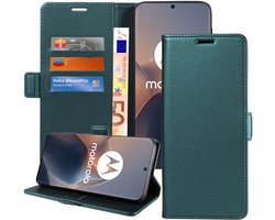Book Case geschikt voor Motorola Edge 60 Fusion Hoesje - Magnetische Sluiting - Portemonnee Turqoise