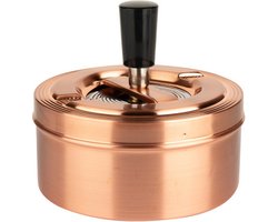 Bookwill draaiasbak / drukasbak - rose goud - D11 x H6,5 cm - metaal - Terrasasbak - Stormasbak