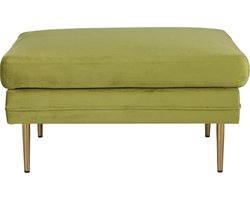 Boom poef, hocker velours messing, groen.