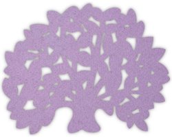 Boom vilt onderzetters - Roze - 6 stuks - 11 x 10 cm - Tafeldecoratie - Glas onderzetter - Cadeau - Woondecoratie - Woonkamer - Tafelbescherming - Onderzetters Voor Glazen - Keukenbenodigdheden - Woonaccessoires - Tafelaccessoires