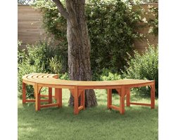 Boombank Massief Hout - Tuinbank Hout - Buiten Ontspannen - Vintage Stijl - 160 x 80 x 45 cm - Naturel