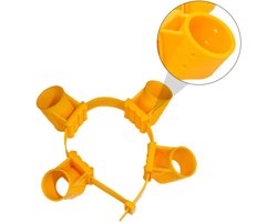 Boomfixatie Set - Boomhouder Ondersteuner - Tuinonderhoud - Verstelbare Band Vergrote Onderkant - 100 cm - Geel