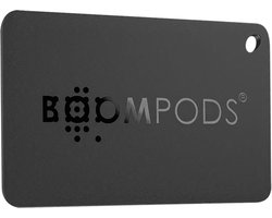 Boompods, Airtag Boomcard Creditcard Sleutelhanger met Apple Find My IPX7, Zwart