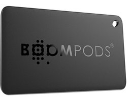 Boompods, Airtag-sleutelhanger Boomcard-model creditcardformaat met Android Find My IPX7, Zwart