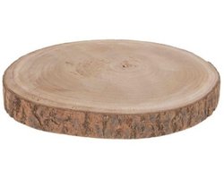 Boomschijf - 40 x 3 cm - paulownia hout - rond - kaarsenbord - serveerplank - woondecoratie
