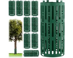 Boomstam Beschermer - Tuin Accessoire - Weerbestendig - Kunststof - Boom Trunk Protector - 10 Stuks - Tuinplanten Beschermen - Bruin Model.